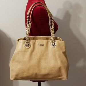 Kate Spade tan ostrich handbag